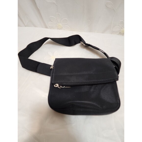 MAXX NEW YORK WOMENS BLACK MINI FOLD OVER CLUTCH BAG LINED FANNY POUCH TRAVEL - Picture 12 of 15